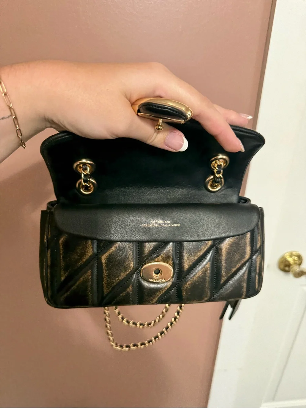 NWT COACH Quilted Loved Leather Tabby 20